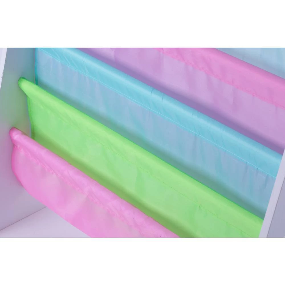 4 Tiered Colorful Lined Kids' Sling Magazine Book Rack by Basicwise 5 4 Tiered Colorful Lined Kids' Sling Magazine Book Rack by Basicwise - Image 5