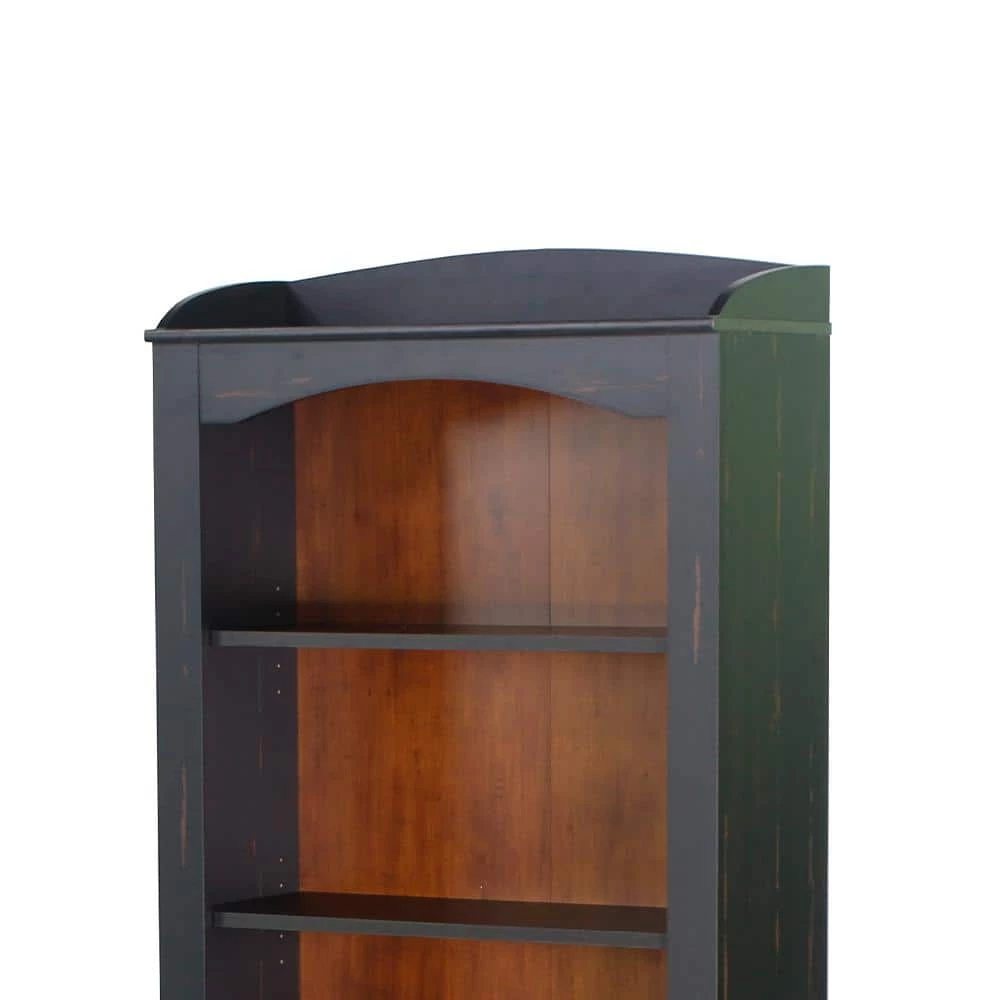 Hawksbury 63.2 in. Antique Black 4-Shelf Standard Bookcase by SAINT BIRCH 5 Hawksbury 63.2 in. Antique Black 4-Shelf Standard Bookcase by SAINT BIRCH - Image 5
