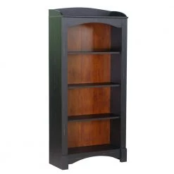 Hawksbury 63.2 in. Antique Black 4-Shelf Standard Bookcase by SAINT BIRCH