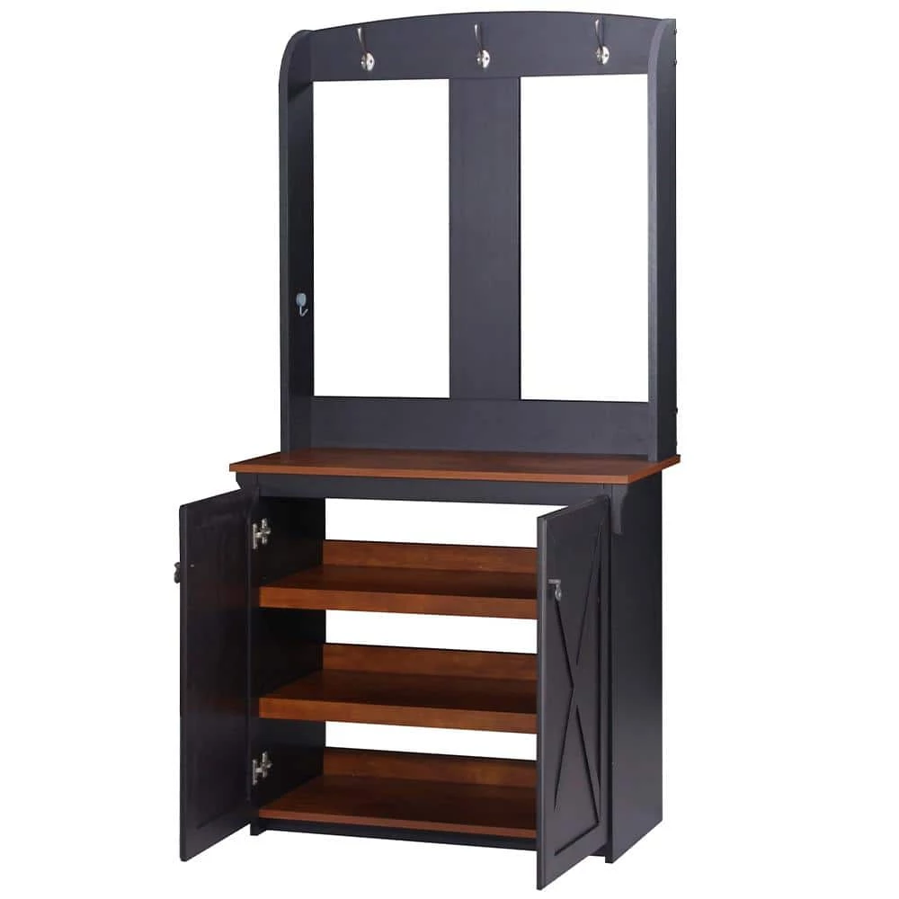 Hawksbury Antique Black Hall Trees With Cabinet by SAINT BIRCH 7 Hawksbury Antique Black Hall Trees With Cabinet by SAINT BIRCH - Image 7