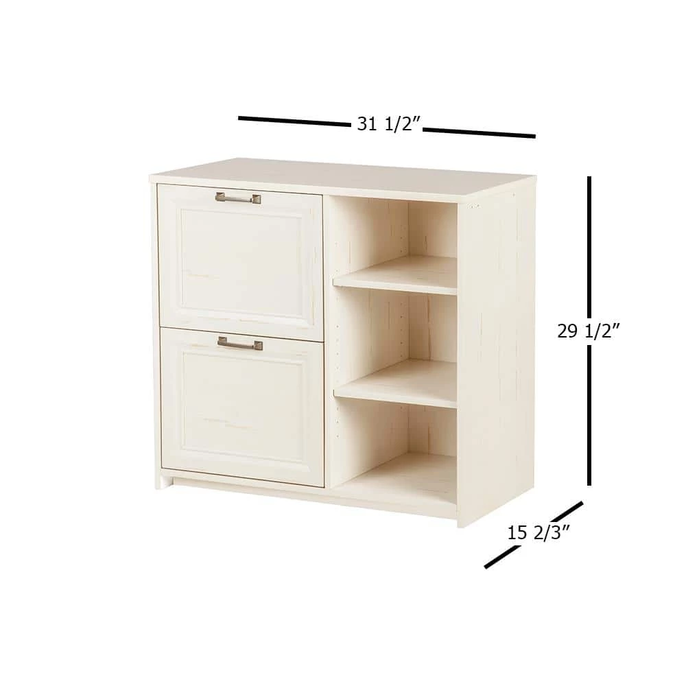 Salisbury 2-Door Antique White File Cabinet by SAINT BIRCH 6 Salisbury 2-Door Antique White File Cabinet by SAINT BIRCH - Image 6