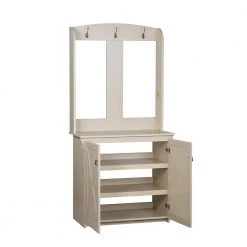 Hawksbury Antique White Hall Trees With Cabinet by SAINT BIRCH 14 Hawksbury Antique White Hall Trees With Cabinet by SAINT BIRCH -Basicwise Online Shop antique white saint birch hall trees sbgm8618htaw fa 1000