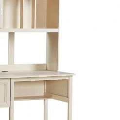 Ansel 47.24 in. Rectangular Antique White 1-Drawer Writing Desk With Hutch by SAINT BIRCH -Basicwise Online Shop antique white saint birch writing desks sban1118hdaw 1f 1000