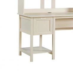 Ansel 47.24 in. Rectangular Antique White 1-Drawer Writing Desk With Hutch by SAINT BIRCH -Basicwise Online Shop antique white saint birch writing desks sban1118hdaw 4f 1000