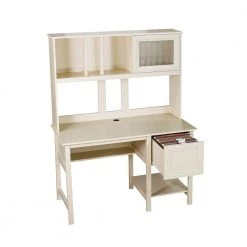 Ansel 47.24 in. Rectangular Antique White 1-Drawer Writing Desk With Hutch by SAINT BIRCH -Basicwise Online Shop antique white saint birch writing desks sban1118hdaw 77 1000