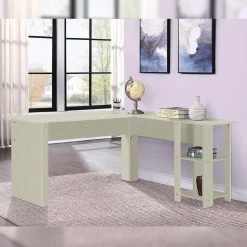 Phoeby 59 in. Antique White Wood Writing Desks by SAINT BIRCH -Basicwise Online Shop antique white saint birch writing desks sbph1018ldaw 31 1000