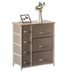 Sand Beige Bins and White Frame 7-Storage Night Chest and Storage Chest, 2-Sizes Bins by Basicwise -Basicwise Online Shop beige basicwise accent cabinets qi004116 bg 40 1000