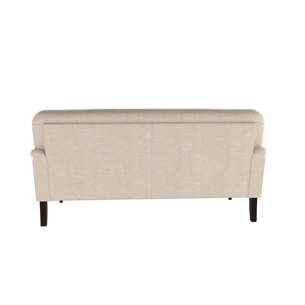 Liz Sofa Collection 31.3 in. Square Arm Polyester Modern Straight Sofa in Beige by Lifestyle Solutions 3 Liz Sofa Collection 31.3 in. Square Arm Polyester Modern Straight Sofa in Beige by Lifestyle Solutions - Image 3