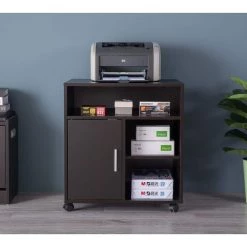 Storage Printer Black Kitchen Storage Stand with Casters by Basicwise -Basicwise Online Shop black basicwise file cabinets qi003556 b 31 1000