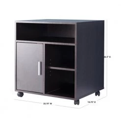 Storage Printer Black Kitchen Storage Stand with Casters by Basicwise -Basicwise Online Shop black basicwise file cabinets qi003556 b 40 1000