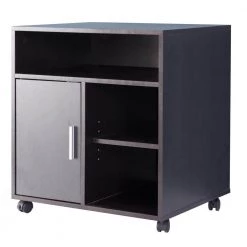 Storage Printer Black Kitchen Storage Stand with Casters by Basicwise