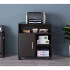 Storage Printer Black Kitchen Storage Stand with Casters by Basicwise -Basicwise Online Shop black basicwise file cabinets qi003556 b c3 1000