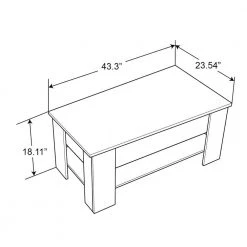 Carla 44 in. Black Large Rectangle Wood Coffee Table with Lift Top by Lifestyle Solutions -Basicwise Online Shop black lifestyle solutions coffee tables ls croctbk fa 1000