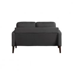Naik Collection 31.8 in. Black 2-Seater Loveseat with Polyester Upholstered Straight Arms by Lifestyle Solutions -Basicwise Online Shop black lifestyle solutions loveseats lsnrds2ku2019p 66 1000
