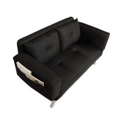 Serta Casual Black Convertible Chaya Sofa by Lifestyle Solutions