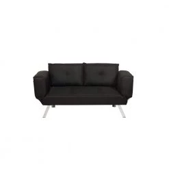 Serta Casual Black Convertible Chaya Sofa by Lifestyle Solutions -Basicwise Online Shop black lifestyle solutions sofas couches sc mlcpu2001 66 1000