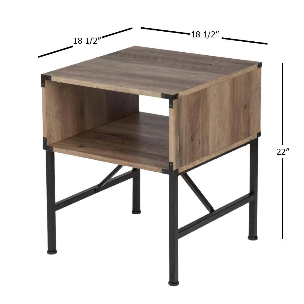 Cambridge 18.5 in. Black Square Wood End Table (Set of 2) by SAINT BIRCH 6 Cambridge 18.5 in. Black Square Wood End Table (Set of 2) by SAINT BIRCH - Image 6