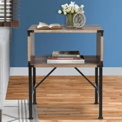 Cambridge 18.5 in. Black Square Wood End Table (Set of 2) by SAINT BIRCH 13 Cambridge 18.5 in. Black Square Wood End Table (Set of 2) by SAINT BIRCH -Basicwise Online Shop black saint birch end side tables sbof8701etro 31 1000