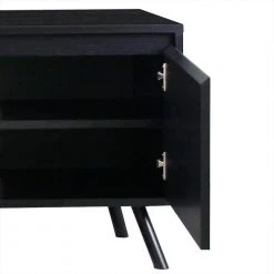 Hayes 71 in. Black Oak TV Stand Fits TV's up to 71 in. by SAINT BIRCH 12 Hayes 71 in. Black Oak TV Stand Fits TV's up to 71 in. by SAINT BIRCH -Basicwise Online Shop black saint birch tv stands sbhy1807tvbo 1f 1000