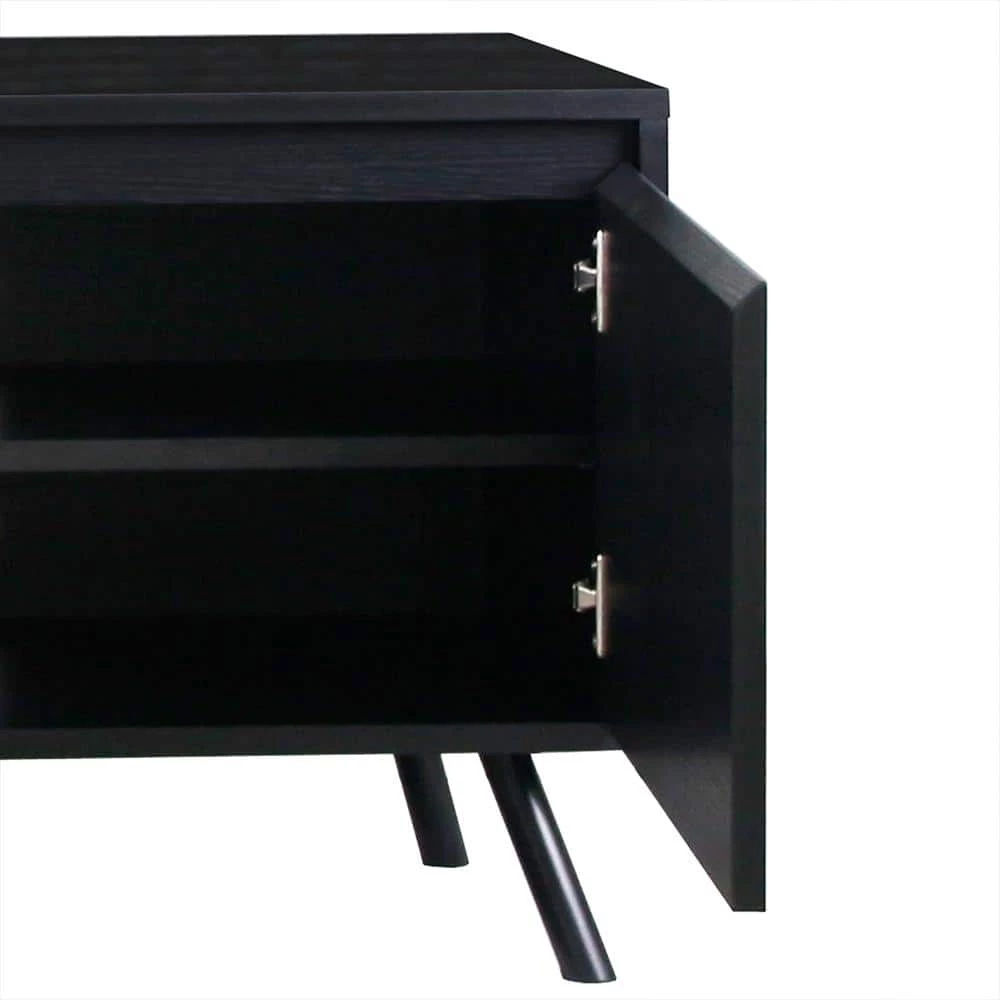 Hayes 71 in. Black Oak TV Stand Fits TV's up to 71 in. by SAINT BIRCH 5 Hayes 71 in. Black Oak TV Stand Fits TV's up to 71 in. by SAINT BIRCH - Image 5