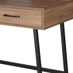 Pinning 41.34 in. Black Wood Writing Desk with Hutch by SAINT BIRCH -Basicwise Online Shop black saint birch writing desks sbjt2075wtob 4f 1000