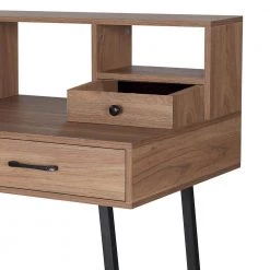 Pinning 41.34 in. Black Wood Writing Desk with Hutch by SAINT BIRCH -Basicwise Online Shop black saint birch writing desks sbjt2075wtob 77 1000