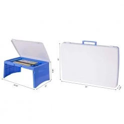 Blue and White Kids Portable Fold-able Plastic Lap Tray by Basicwise -Basicwise Online Shop blue basicwise kids desks qi003430 b fa 1000