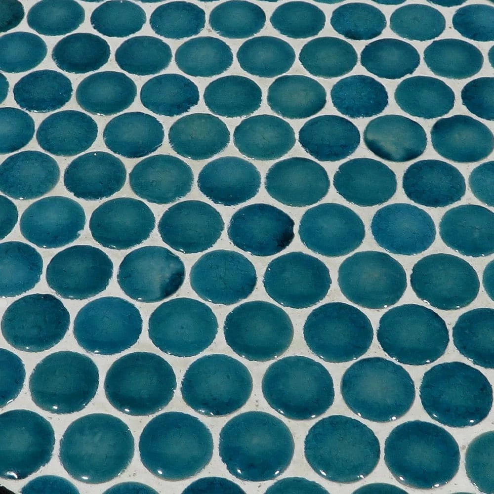 Lori 14 in. Blue 21 in. Round Tile End Table by SAINT BIRCH 4 Lori 14 in. Blue 21 in. Round Tile End Table by SAINT BIRCH - Image 4