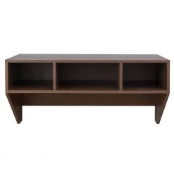 36 in. Rectangular Brown Floating Desk with Shelves by Basicwise -Basicwise Online Shop brown desk basicwise floating desks qi003675b 1f 1000