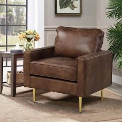 Prem Accent Chair in Brown by Lifestyle Solutions -Basicwise Online Shop brown lifestyle solutions accent chairs lsptrmu2704 31 1000