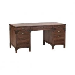 Hanson 63 in. Brown Wood Executive Desk by SAINT BIRCH
