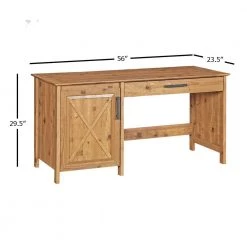 Houston 56 in. Brown Writing Desk by SAINT BIRCH -Basicwise Online Shop brown saint birch writing desks sbas1002wdrb c3 1000