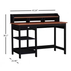 Finley 47.24 in. Brown Writing Desk by SAINT BIRCH -Basicwise Online Shop brown saint birch writing desks sbfl1614hdtb c3 1000