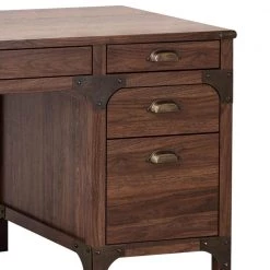 Hanson 63 in. Brown Wood Writing Desk with Hutch by SAINT BIRCH -Basicwise Online Shop brown saint birch writing desks sblg1205 2ps 4f 1000