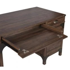 Hanson 63 in. Brown Wood Writing Desk with Hutch by SAINT BIRCH -Basicwise Online Shop brown saint birch writing desks sblg1205 2ps 77 1000