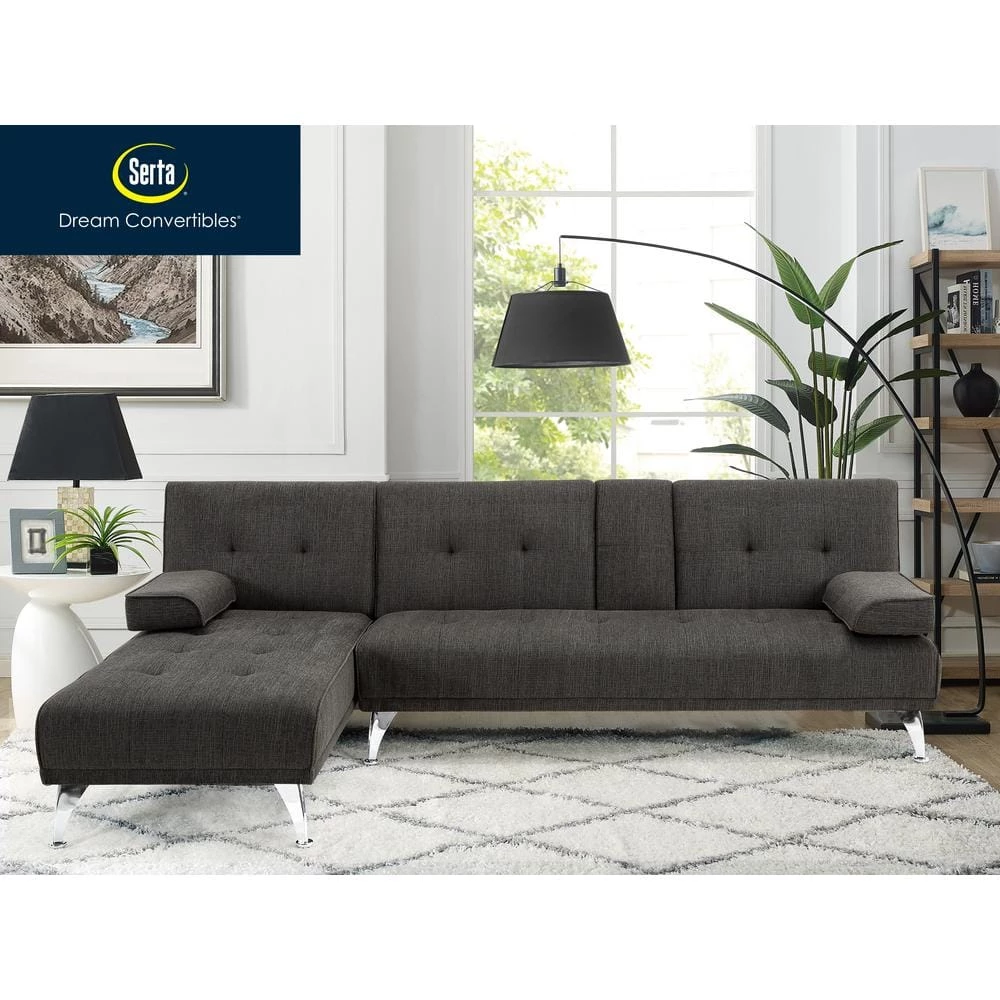 Marcia Charcoal 3 Seater Flip Sectional by Lifestyle Solutions 6 Marcia Charcoal 3 Seater Flip Sectional by Lifestyle Solutions - Image 6