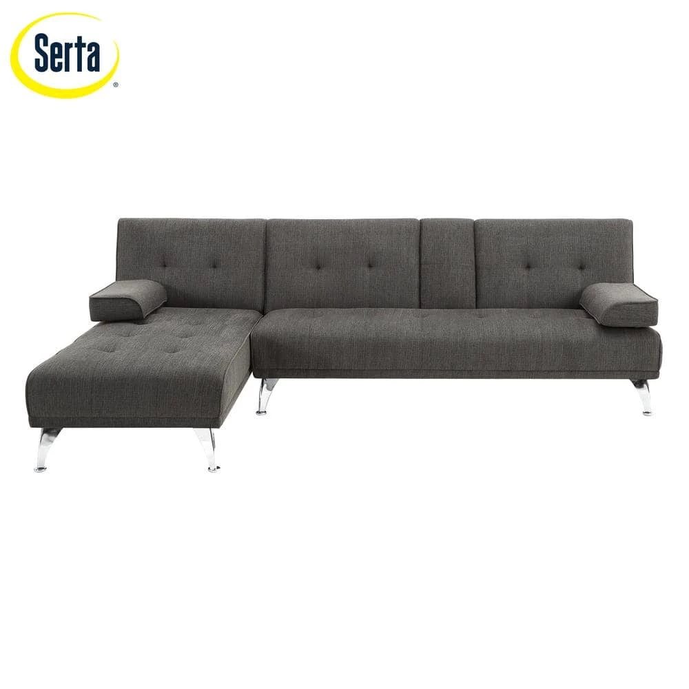Marcia Charcoal 3 Seater Flip Sectional by Lifestyle Solutions 1 Marcia Charcoal 3 Seater Flip Sectional by Lifestyle Solutions
