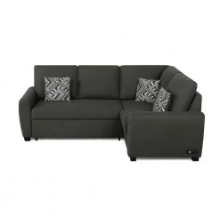 Serta 2-Piece Charcoal Fabric Bali Multifunctional Sectional Sofa with USB and Power by Lifestyle Solutions