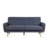 Ray Collection 31.9 Gray in Straight Arm Polyester Modern Straight Sofa by Lifestyle Solutions