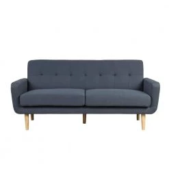 Ray Collection 31.9 Gray in Straight Arm Polyester Modern Straight Sofa by Lifestyle Solutions
