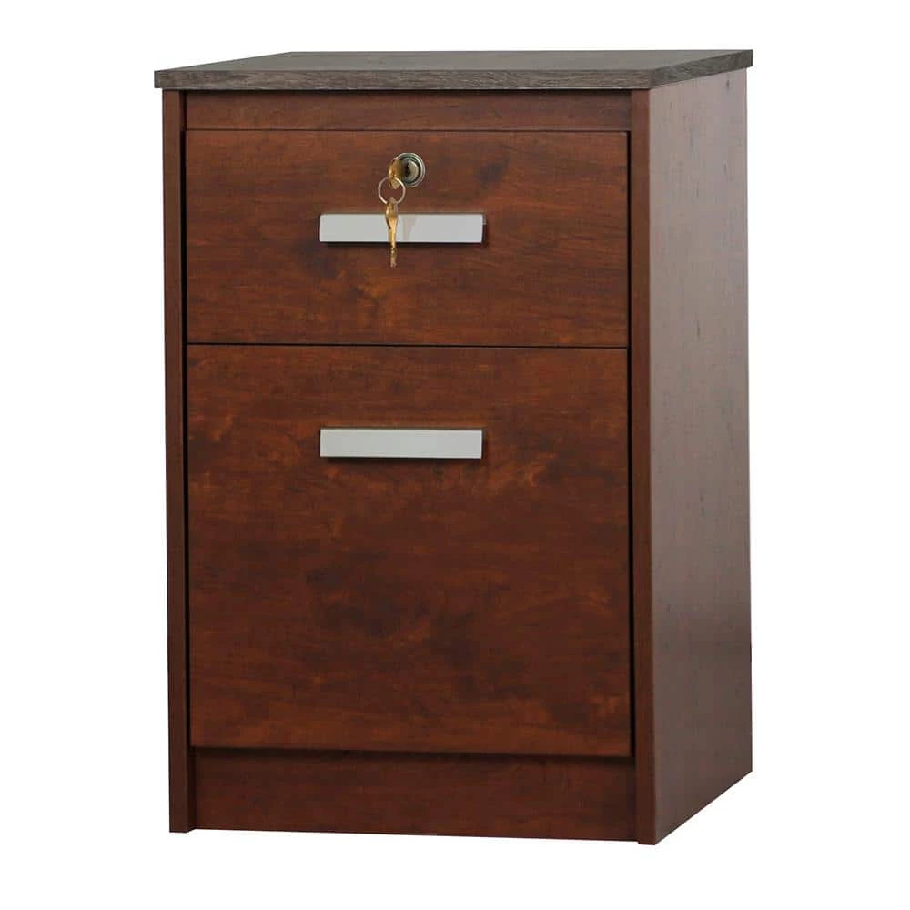Kenneth Cherry and Gray Oak File Cabinet by SAINT BIRCH 1 Kenneth Cherry and Gray Oak File Cabinet by SAINT BIRCH