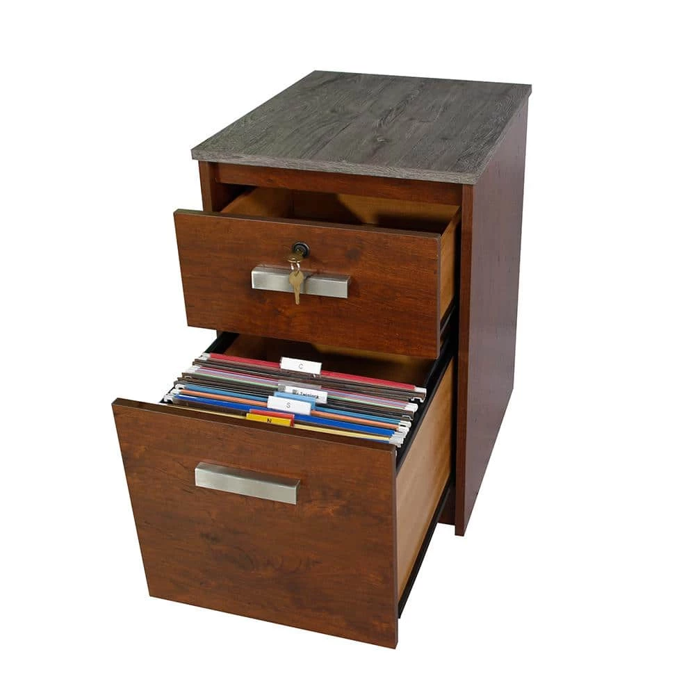 Kenneth Cherry and Gray Oak File Cabinet by SAINT BIRCH 3 Kenneth Cherry and Gray Oak File Cabinet by SAINT BIRCH - Image 3