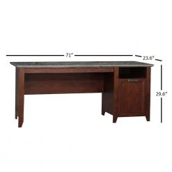 Kenneth 71 in. Rectangular Cherry and Gray Oak Wood 1-Drawer Writing Desk by SAINT BIRCH -Basicwise Online Shop cherry and gray oak saint birch writing desks sbsd1225wdcg 44 1000