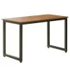 47 in. Cherry Wooden Writing Desk Homes Office Table with Sturdy Metal Frame by Basicwise