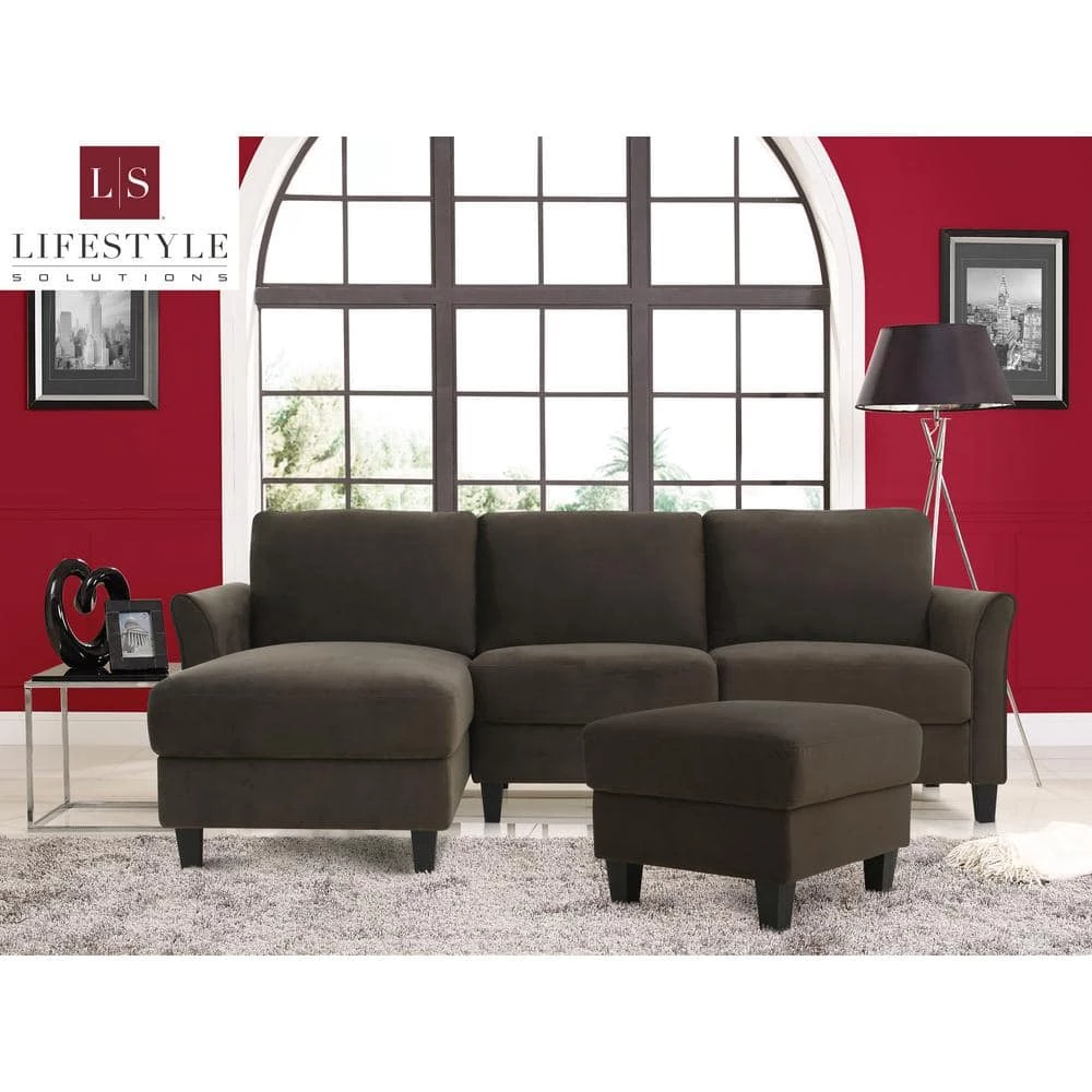 Lifestyle Solutions Wentworth Ottoman with Upholstered Cushion Top, Coffee 6 Lifestyle Solutions Wentworth Ottoman with Upholstered Cushion Top, Coffee - Image 6