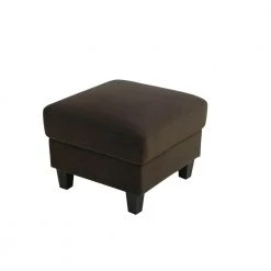 Lifestyle Solutions Wentworth Ottoman with Upholstered Cushion Top, Coffee