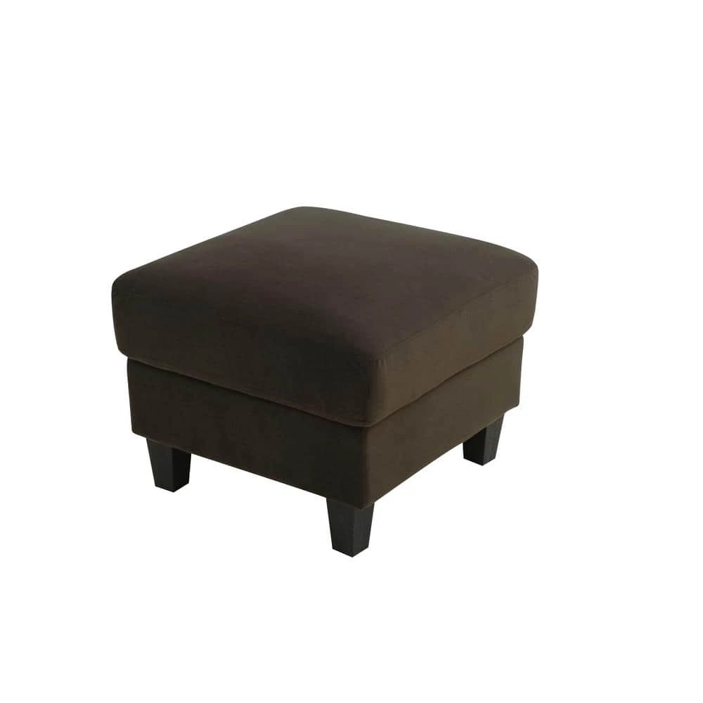 Lifestyle Solutions Wentworth Ottoman with Upholstered Cushion Top, Coffee 1 Lifestyle Solutions Wentworth Ottoman with Upholstered Cushion Top, Coffee