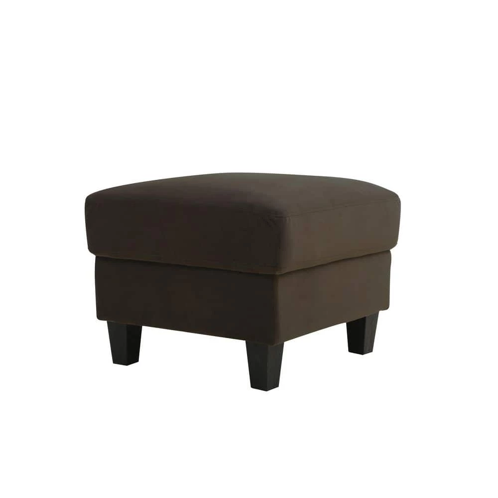 Lifestyle Solutions Wentworth Ottoman with Upholstered Cushion Top, Coffee 2 Lifestyle Solutions Wentworth Ottoman with Upholstered Cushion Top, Coffee - Image 2