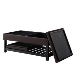 Milaan 44 in. Dark Brown Large Rectangle Wood Coffee Table with Lift Top by Lifestyle Solutions -Basicwise Online Shop dark brown lifestyle solutions coffee tables stfctp3003b 44 1000