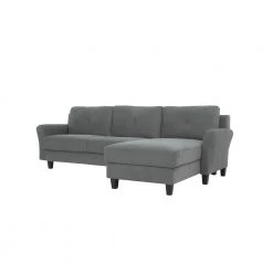 Harvard Dark Gray Microfiber 3-Seater L-Shaped Right-Facing Sectional Sofa with Rolled Arms by Lifestyle Solutions 12 Harvard Dark Gray Microfiber 3-Seater L-Shaped Right-Facing Sectional Sofa with Rolled Arms by Lifestyle Solutions -Basicwise Online Shop dark grey lifestyle solutions sectional sofas hrf sect dgra c3 1000